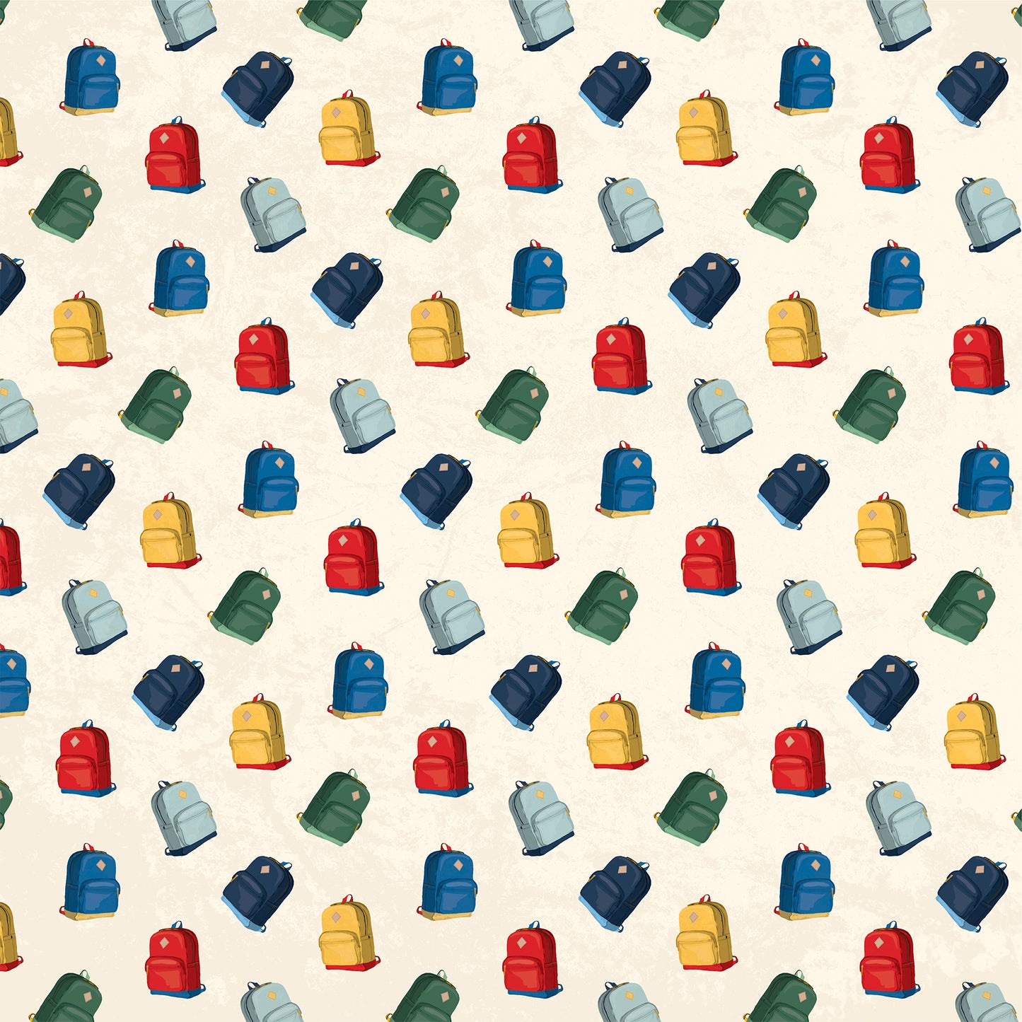 Carta Bella Paper - Back to School Collection - 12 x 12 Double Sided Paper - Book Bags