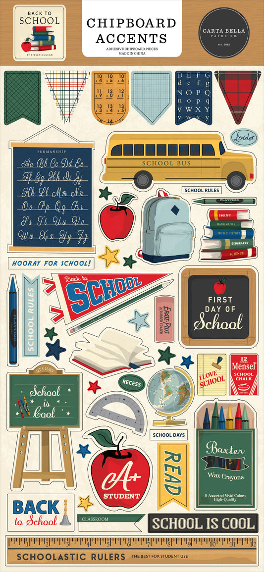 Carta Bella - Back To School Collection - Chipboard Accents