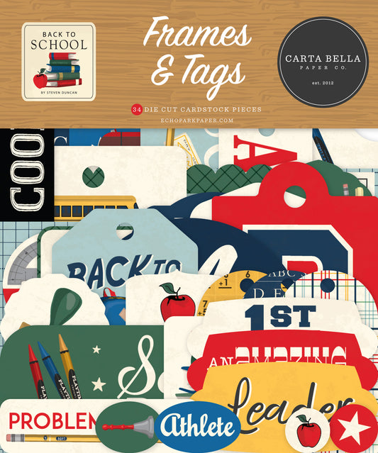 Carta Bella - Back To School Collection - Frames and Tags