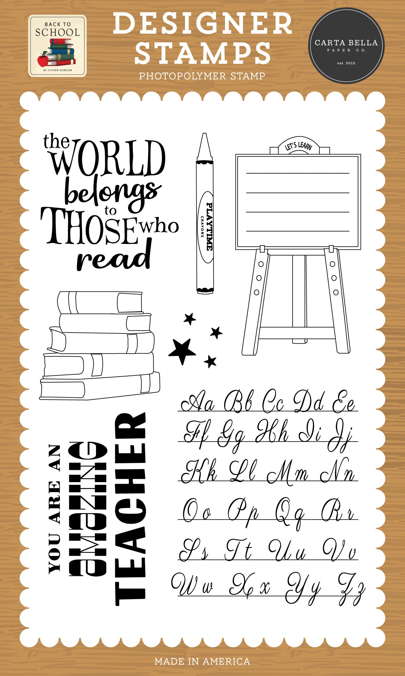 Carta Bella - Back To School Collection - Photopolymer Stamp Set - Easel