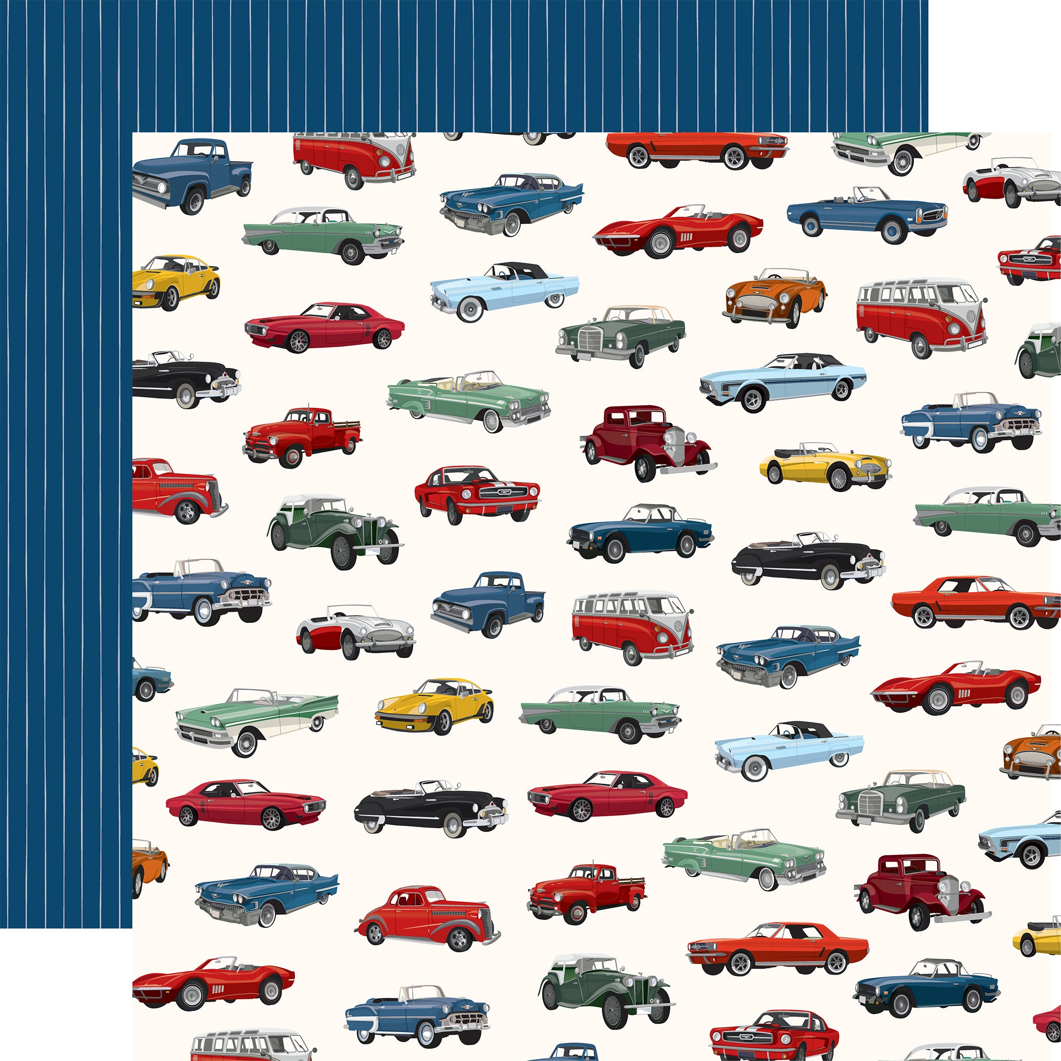 Cars Collection Print Carta Bella - Cars Collection - 12 x 12 Double-Sided Paper - Classic C ...