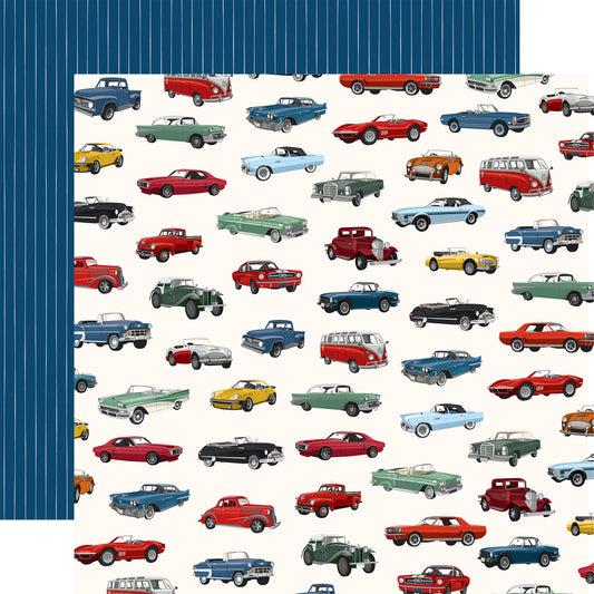 Carta Bella - Cars Collection - 12 x 12 Double-Sided Paper - Classic Car Show