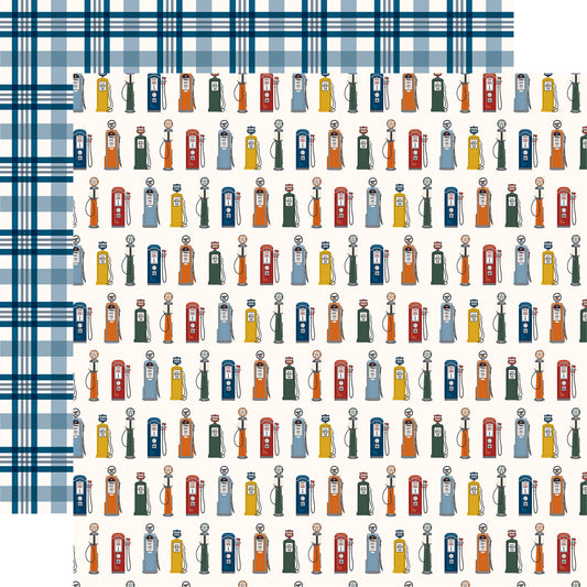 Carta Bella - Cars Collection - 12 x 12 Double-Sided Paper - Fill Up On Gas