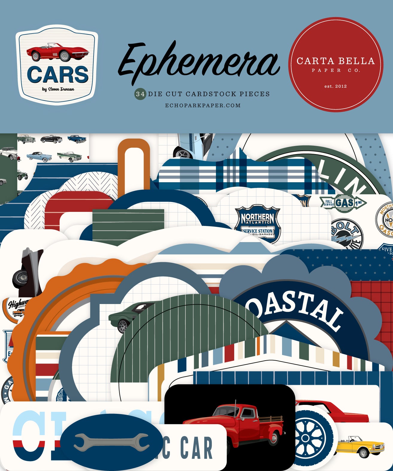Carta Bella - Cars Collection - Ephemera