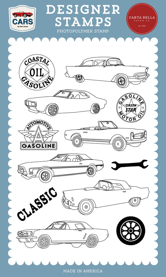 Carta Bella - Cars Collection - Classic Cars Stamp Set