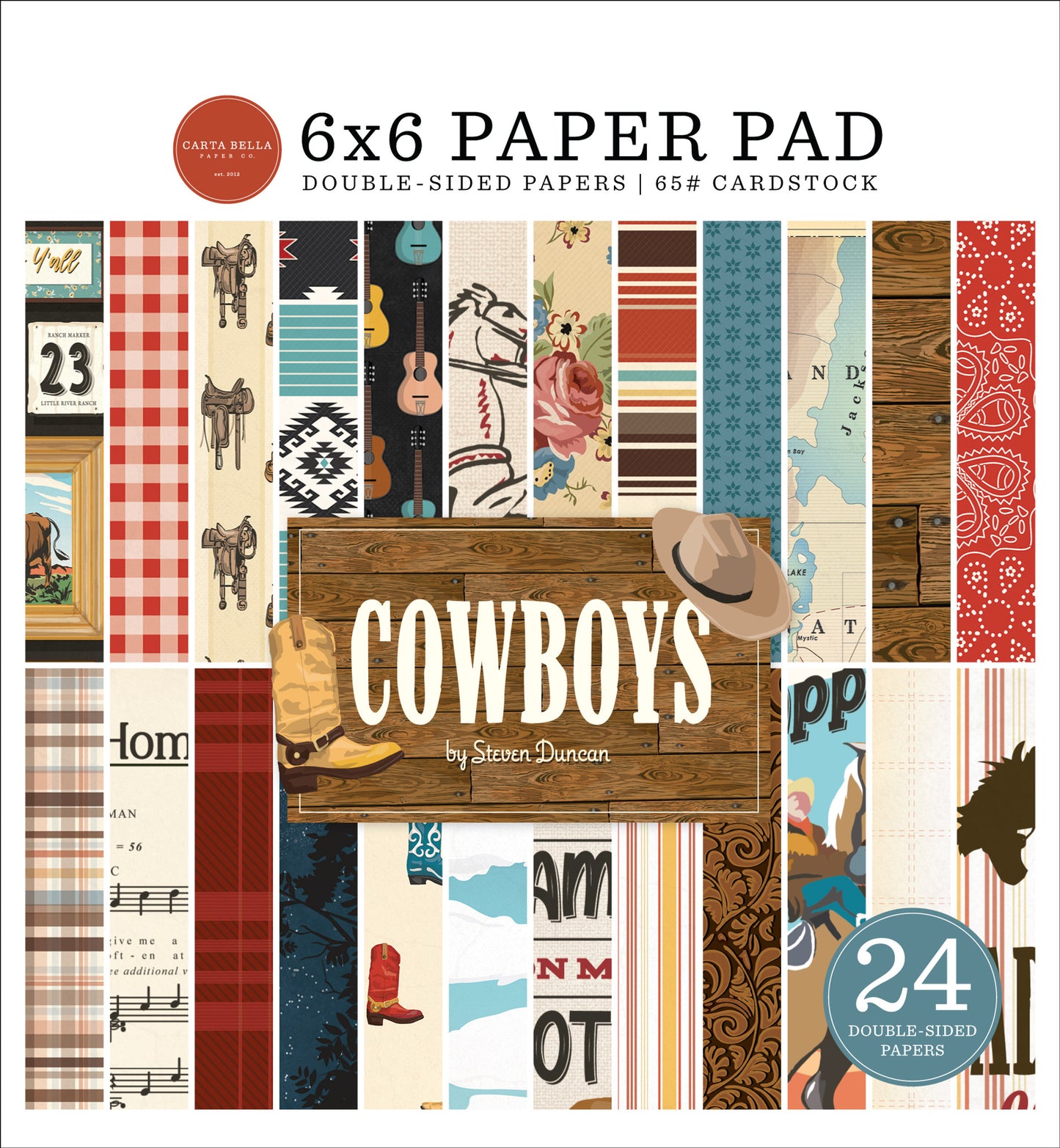 Carta Bella - Cowboys Collection  6 x 6 Paper Pad