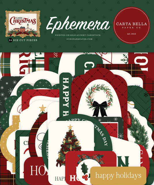 Carta Bella Paper - Classic Christmas Collection - Ephemera