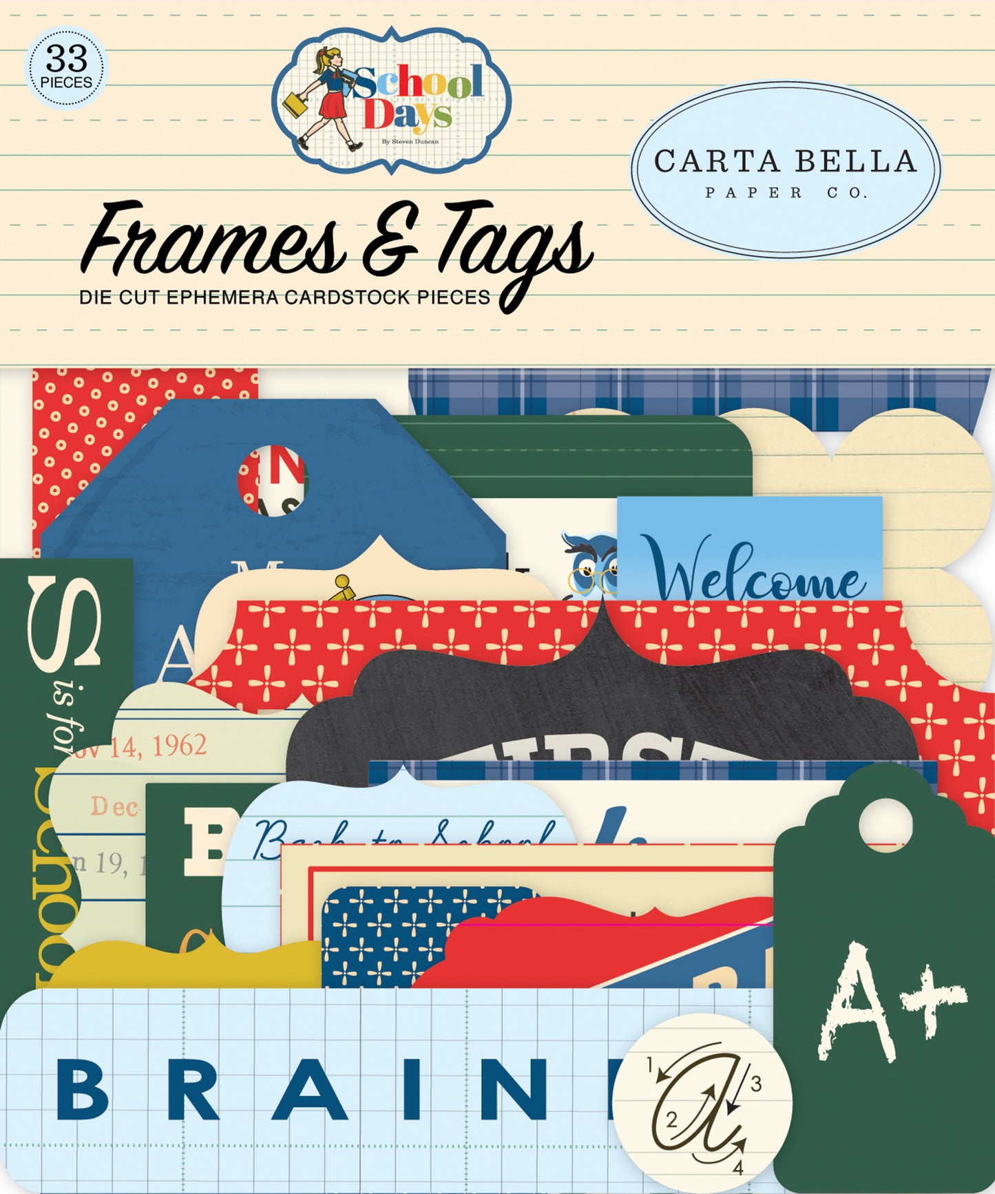 Carta Bella - School Days - Frames & Tags