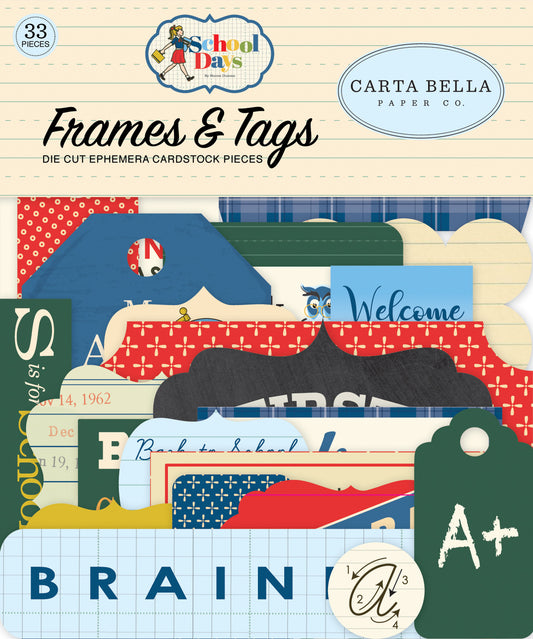Carta Bella - School Days - Frames & Tags