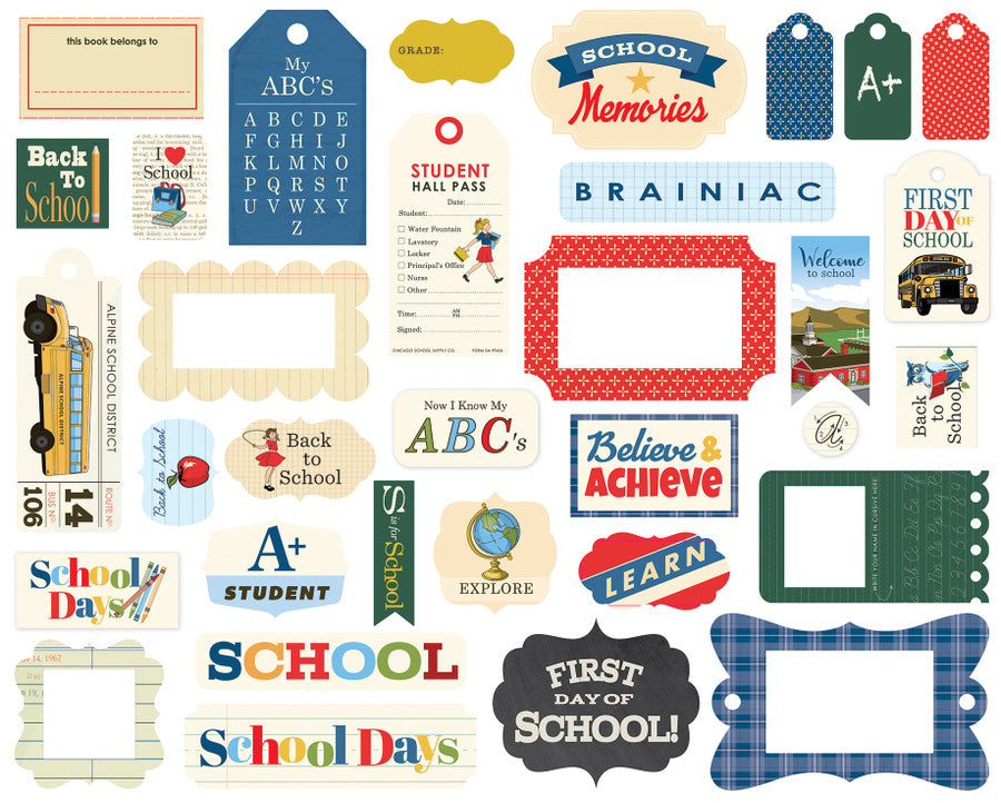 Carta Bella - School Days - Frames & Tags