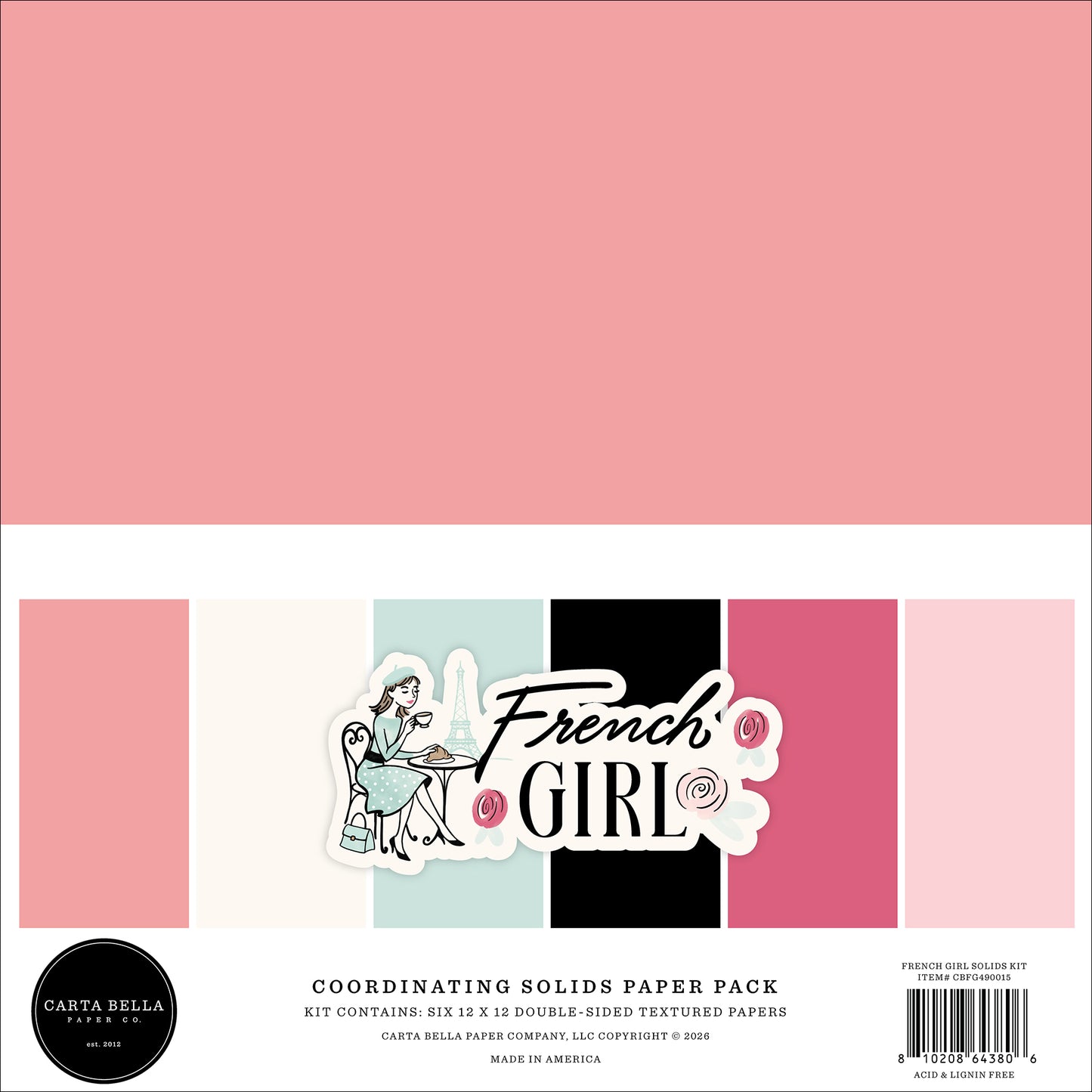 Carta Bella - French Girl Collection - 12 x 12 Solids Pack