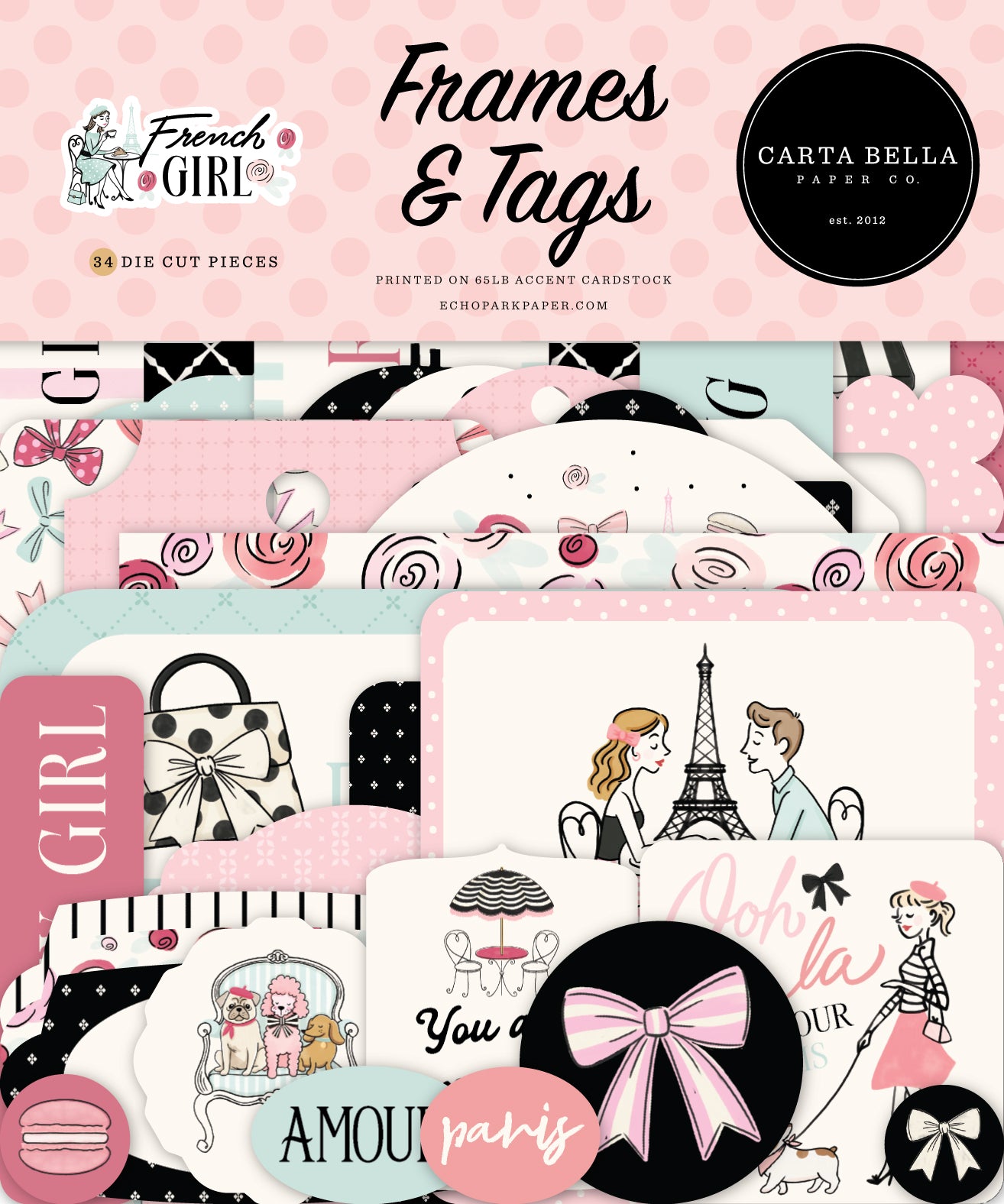 Carta Bella - French Girl Collection - Frames & Tags