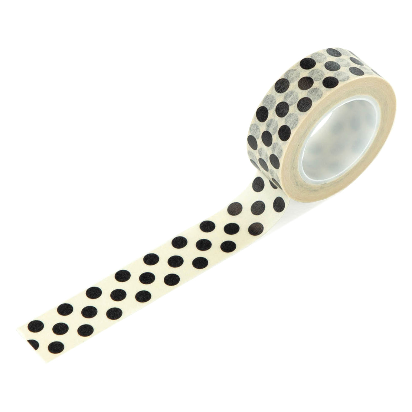 Carta Bella - French Girl Collection - Big Black Polka Dot Washi Tape