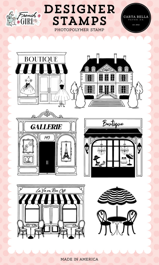 Carta Bella - French Girl Collection - French Streets Stamp Set