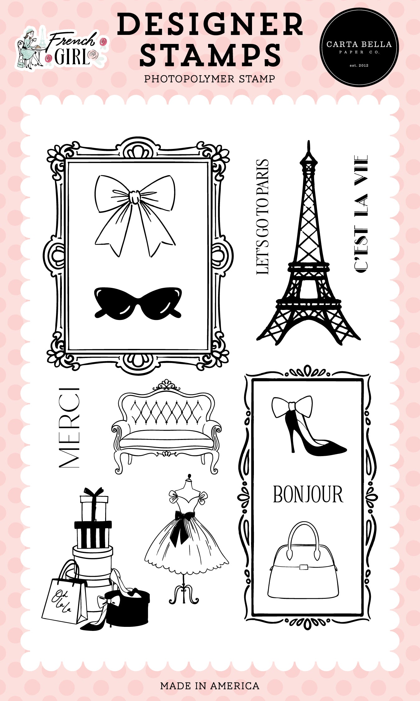 Carta Bella - French Girl Collection - Paris Days Stamp Set