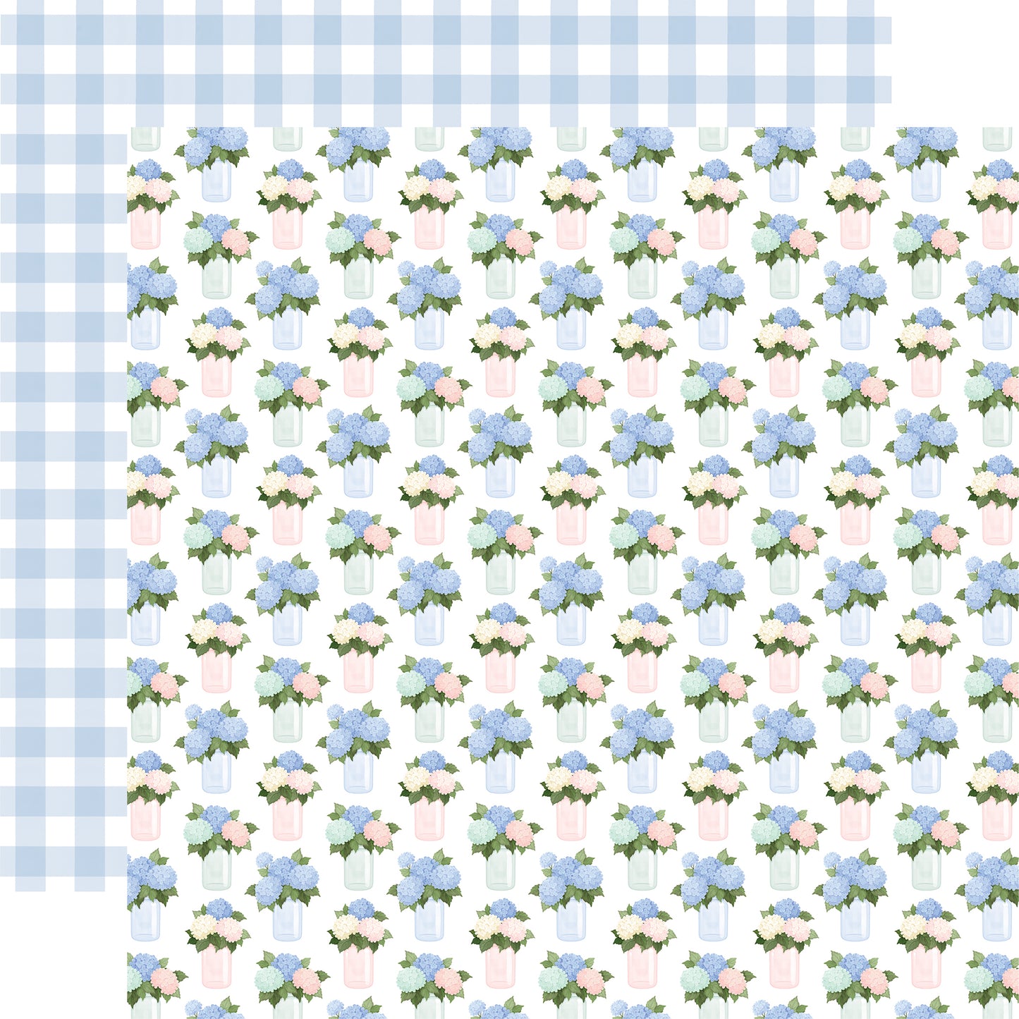 Carta Bella Paper - Flower Shoppe Collection - 12 x 12 Double Sided Paper - Flowers In Vases