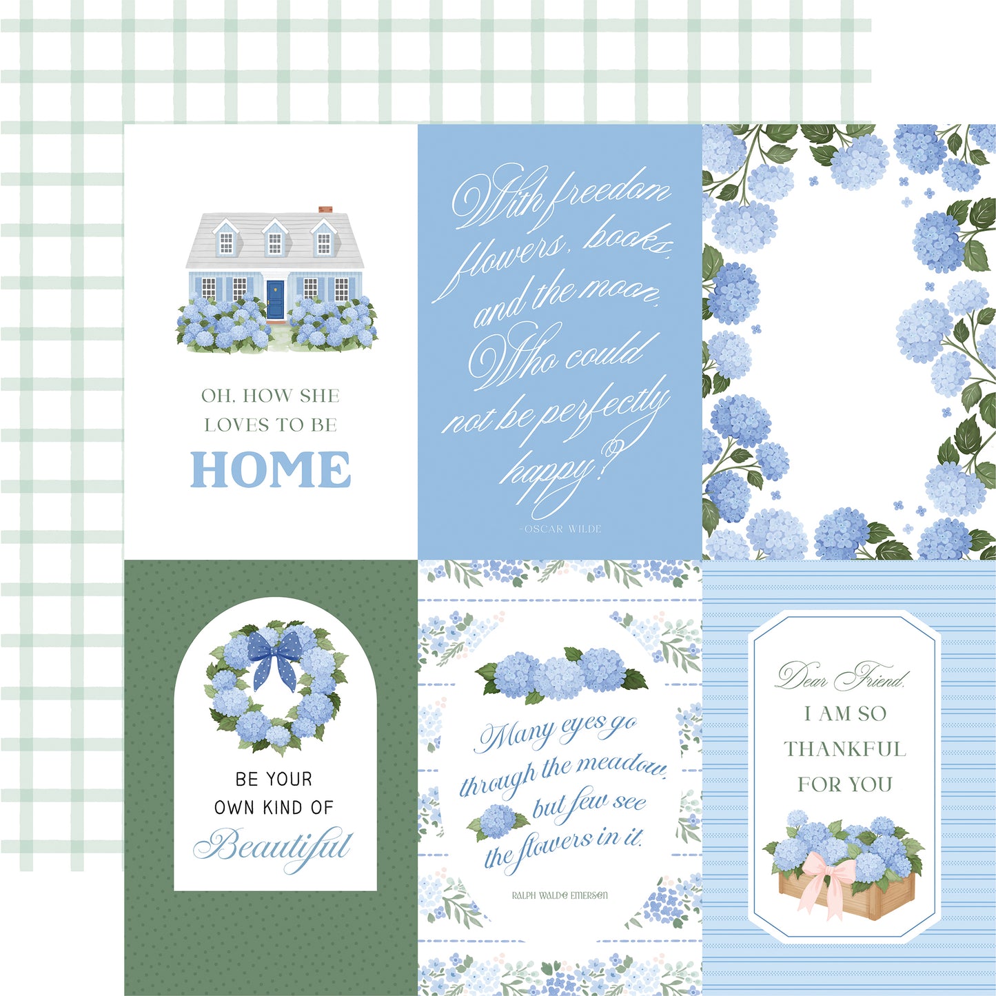 Carta Bella Paper - Flower Shoppe Collection - 12 x 12 Double Sided Paper - 4 x 6 Journaling Cards