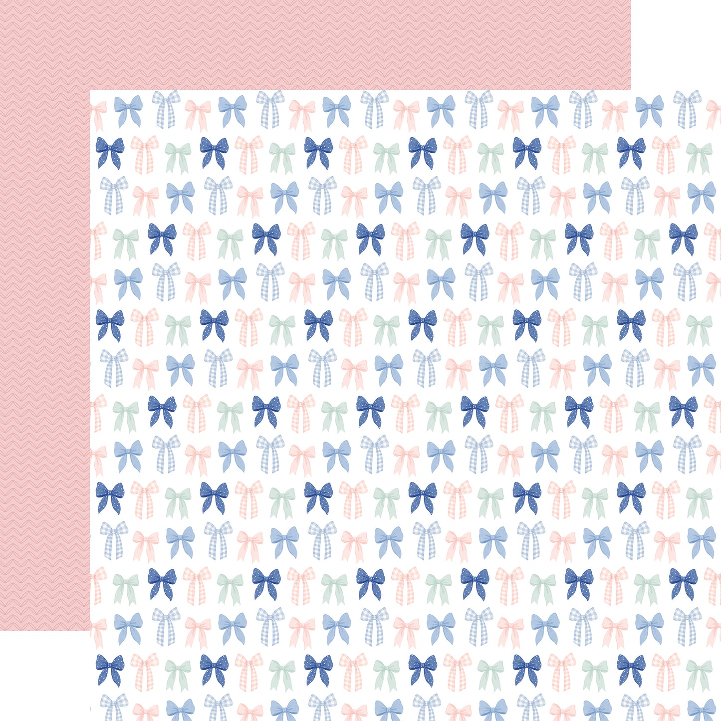 Carta Bella Paper - Flower Shoppe Collection - 12 x 12 Double Sided Paper - Perfect Day Bows