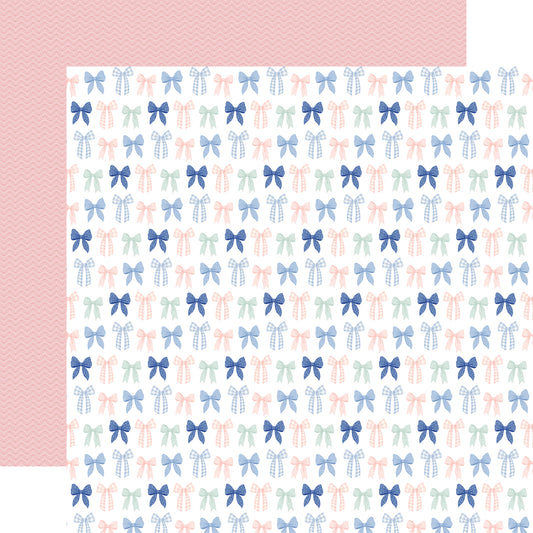 Carta Bella Paper - Flower Shoppe Collection - 12 x 12 Double Sided Paper - Perfect Day Bows