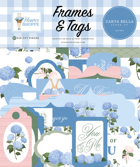 Carta Bella Paper - Flower Shoppe Collection - Ephemera - Frames And Tags