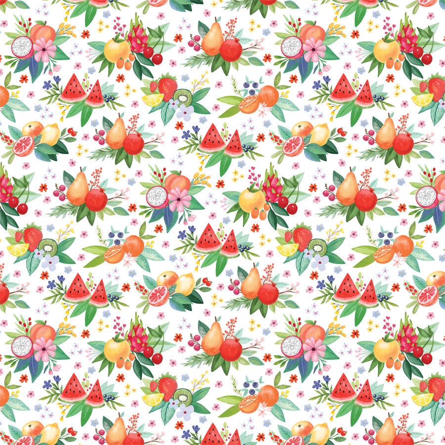 Carta Bella Paper - Fruit Stand - 12 x 12 Double Sided Paper - Freshly Picked Bunches
