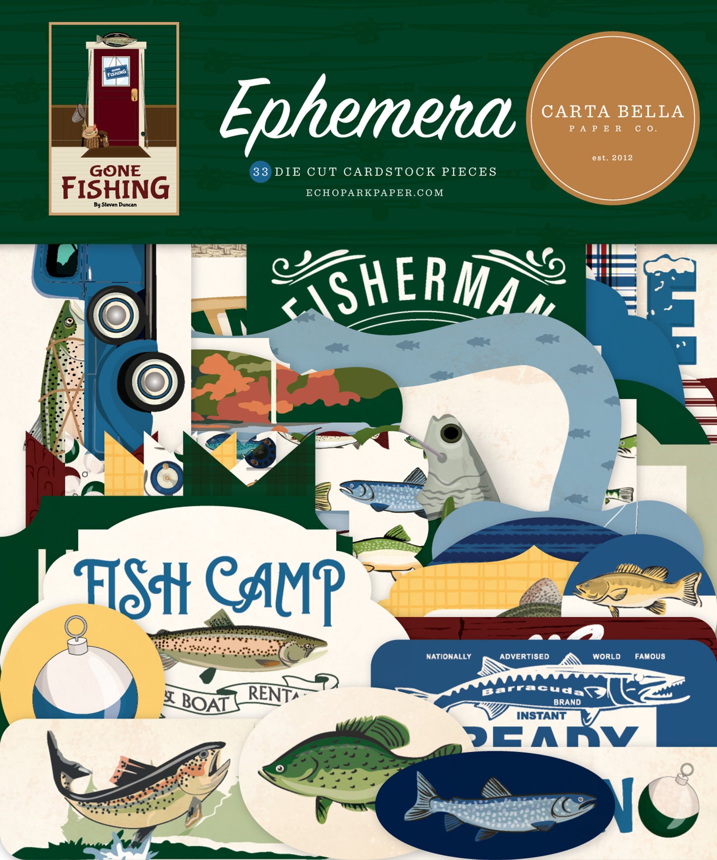 Carta Bella - Gone Fishing Ephemera