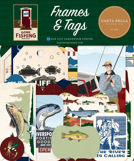 Carta Bella - Gone Fishing Frames & Tags