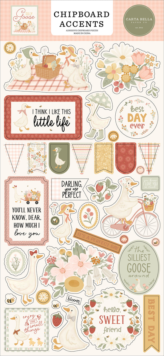 Carta Bella - Silly Goose Collection - Chipboard Accents