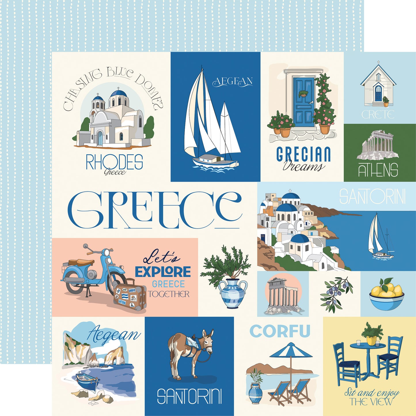 Carta Bella Paper - Greece Collection - 12 x 12 Collection Kit
