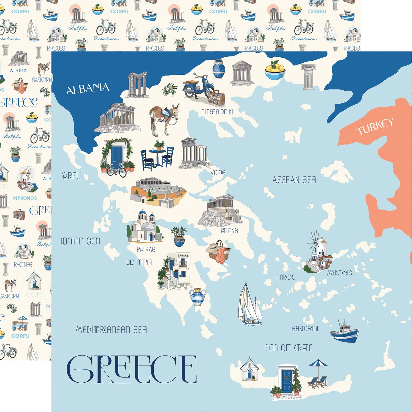 Carta Bella Paper - Greece Collection - 12 x 12 Collection Kit