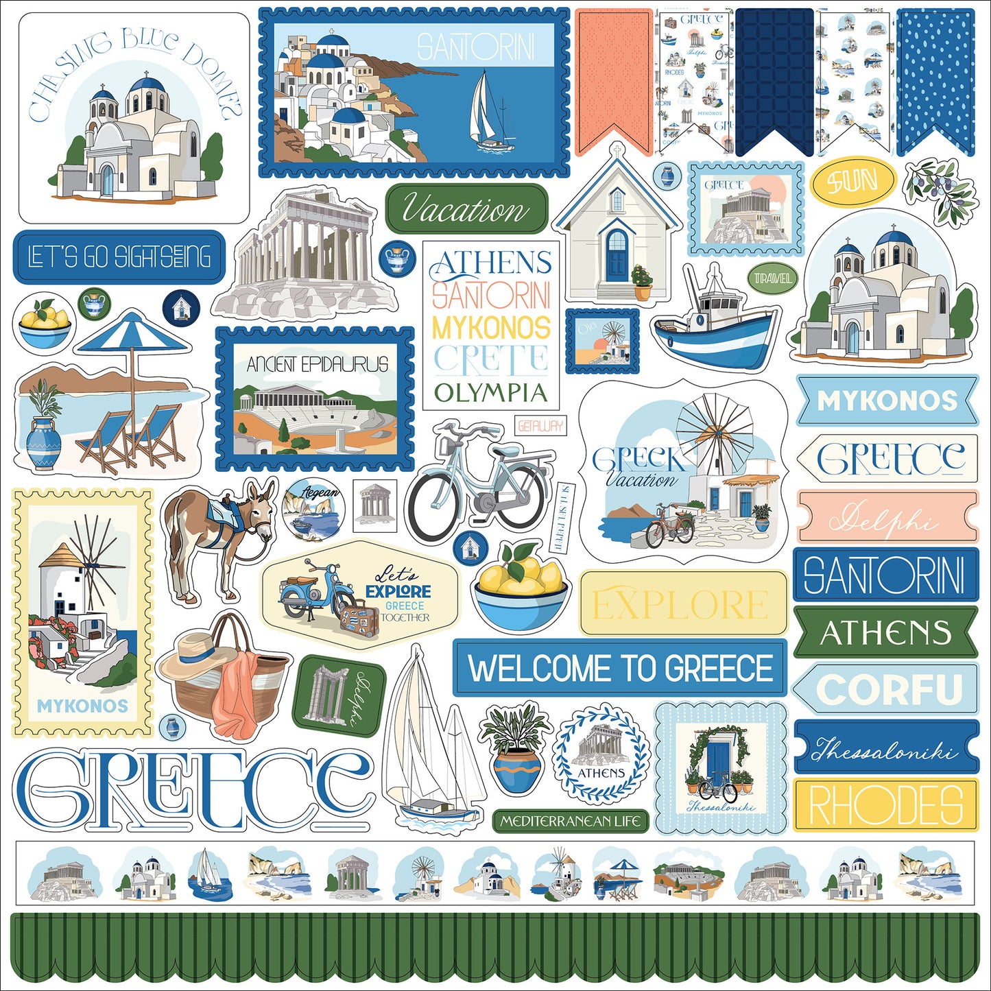 Carta Bella Paper - Greece Collection - 12 x 12 Collection Kit
