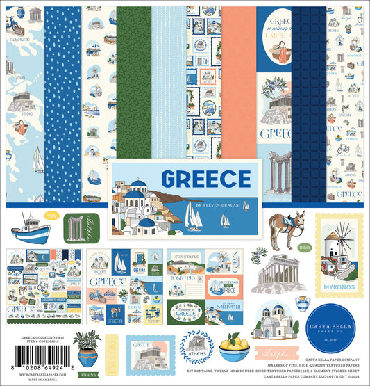 Carta Bella Paper - Greece Collection - 12 x 12 Collection Kit