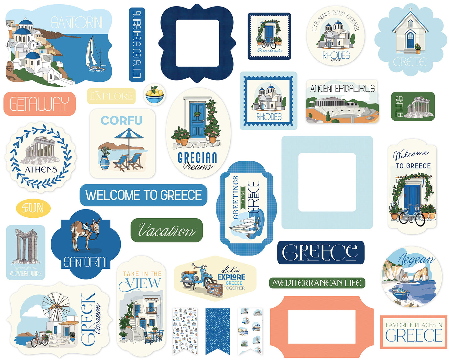 Carta Bella Paper - Greece Collection - Ephemera