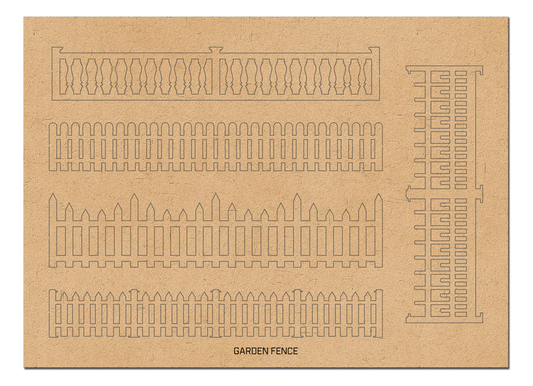 Brutus Monroe - Lasercut Chipboard- Garden Fence