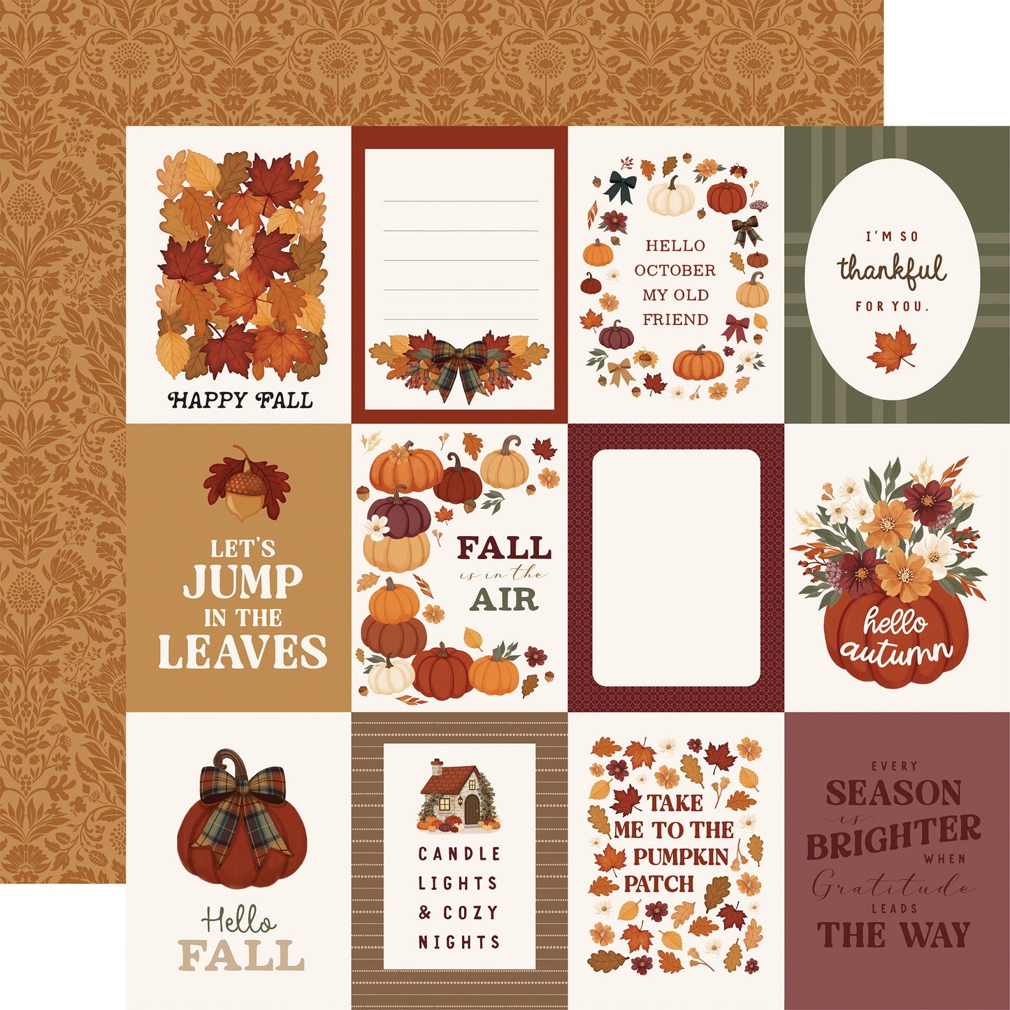 Carta Bella Paper -Here Comes Autumn Collection - 12 x 12 Collection Kit