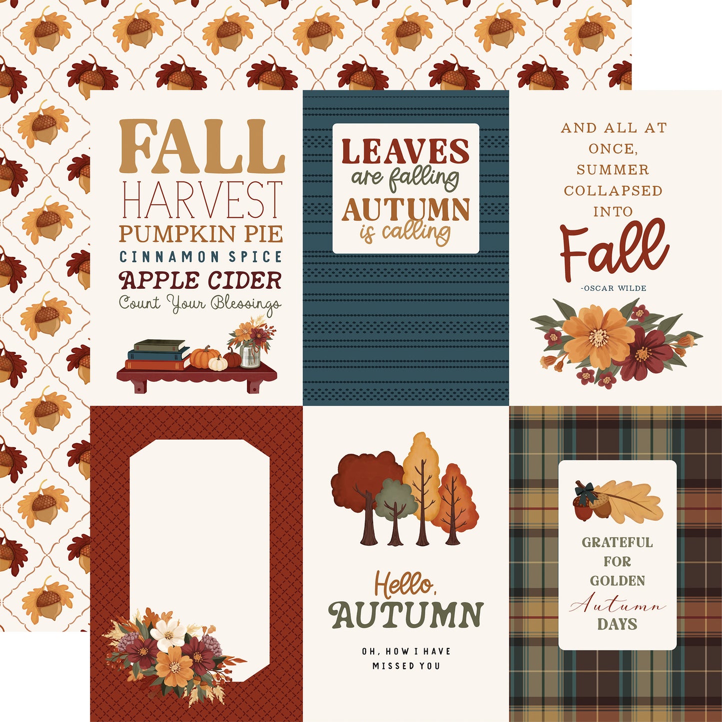 Carta Bella Paper -Here Comes Autumn Collection - 12 x 12 Collection Kit