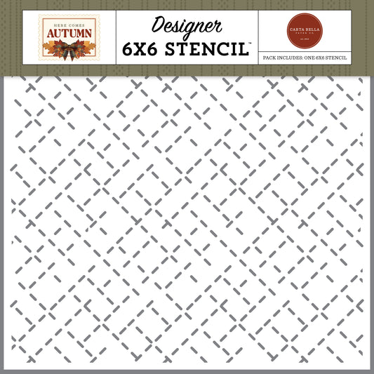 Carta Bella Paper - Here Comes Autum Collection - Stencil - Thankful Stitches