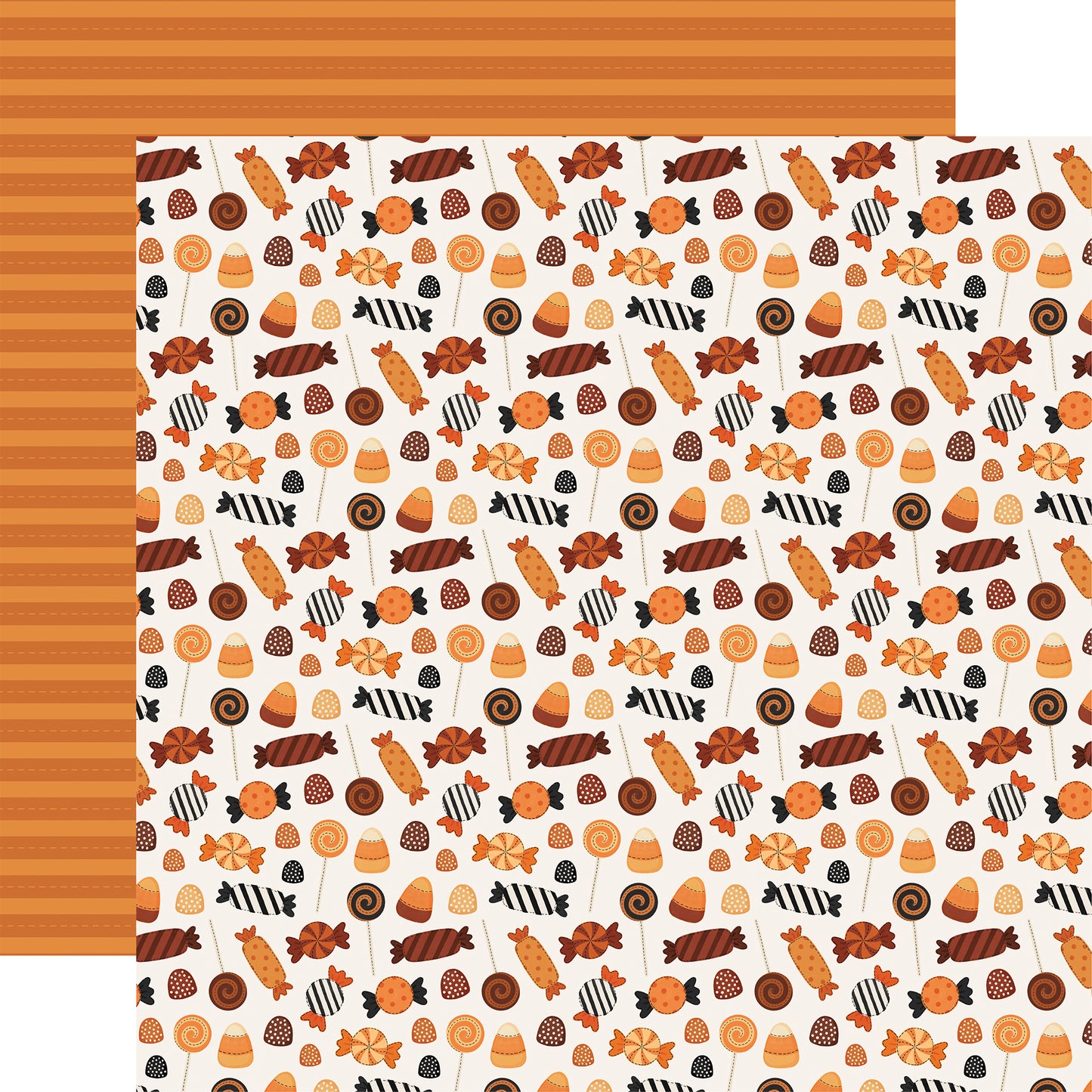 Carta Bella Paper - Handmade Halloween Collection - 12 x 12 Double Sided Paper - Spooky Treats