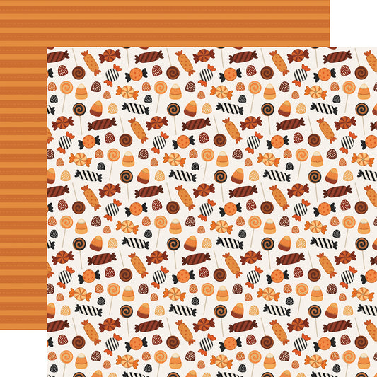 Carta Bella Paper - Handmade Halloween Collection - 12 x 12 Double Sided Paper - Spooky Treats