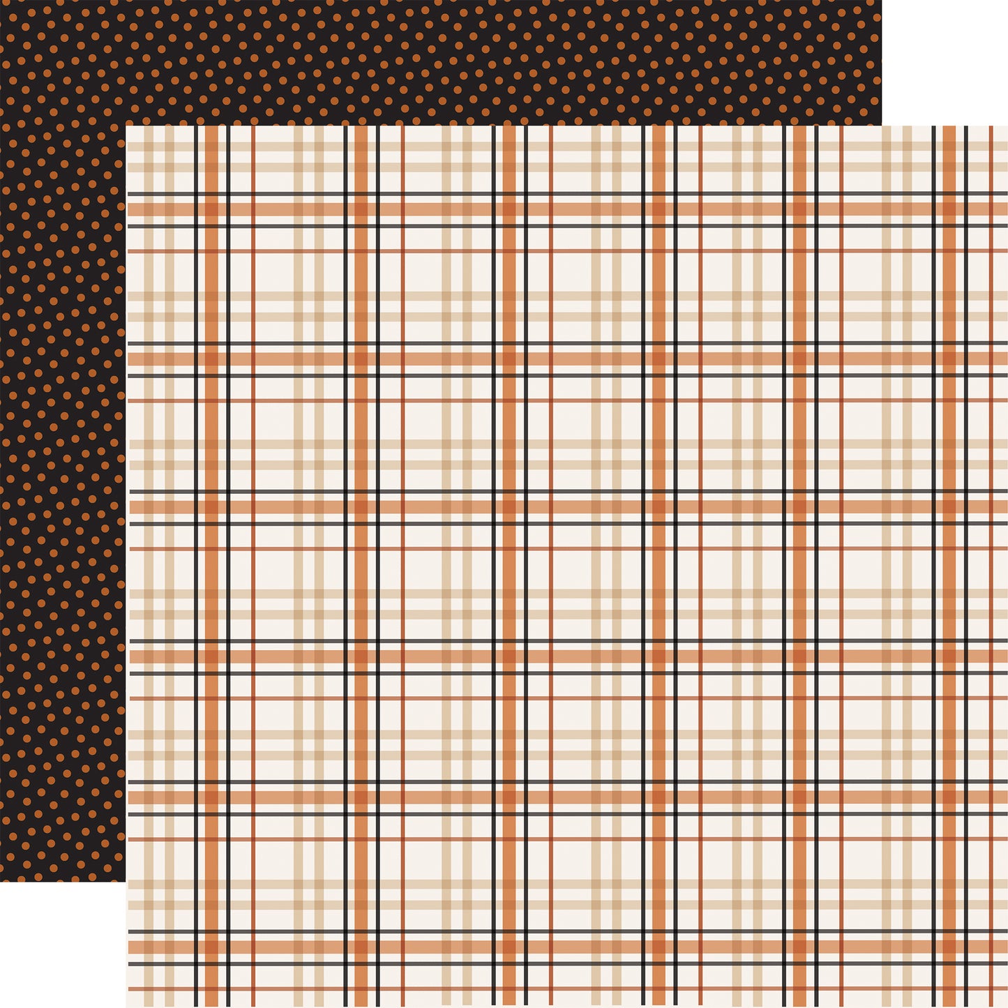 Carta Bella Paper - Handmade Halloween Collection - 12 x 12 Double Sided Paper - Halloween Plaid