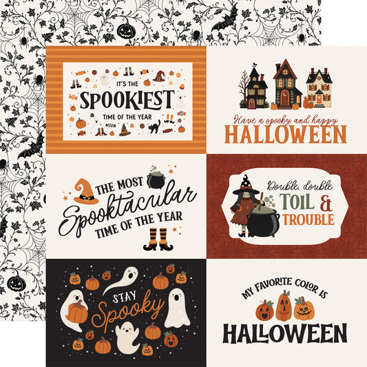 Carta Bella Paper - Handmade Halloween Collection - 12 x 12 Double Sided Paper -6x4 Journaling Cards