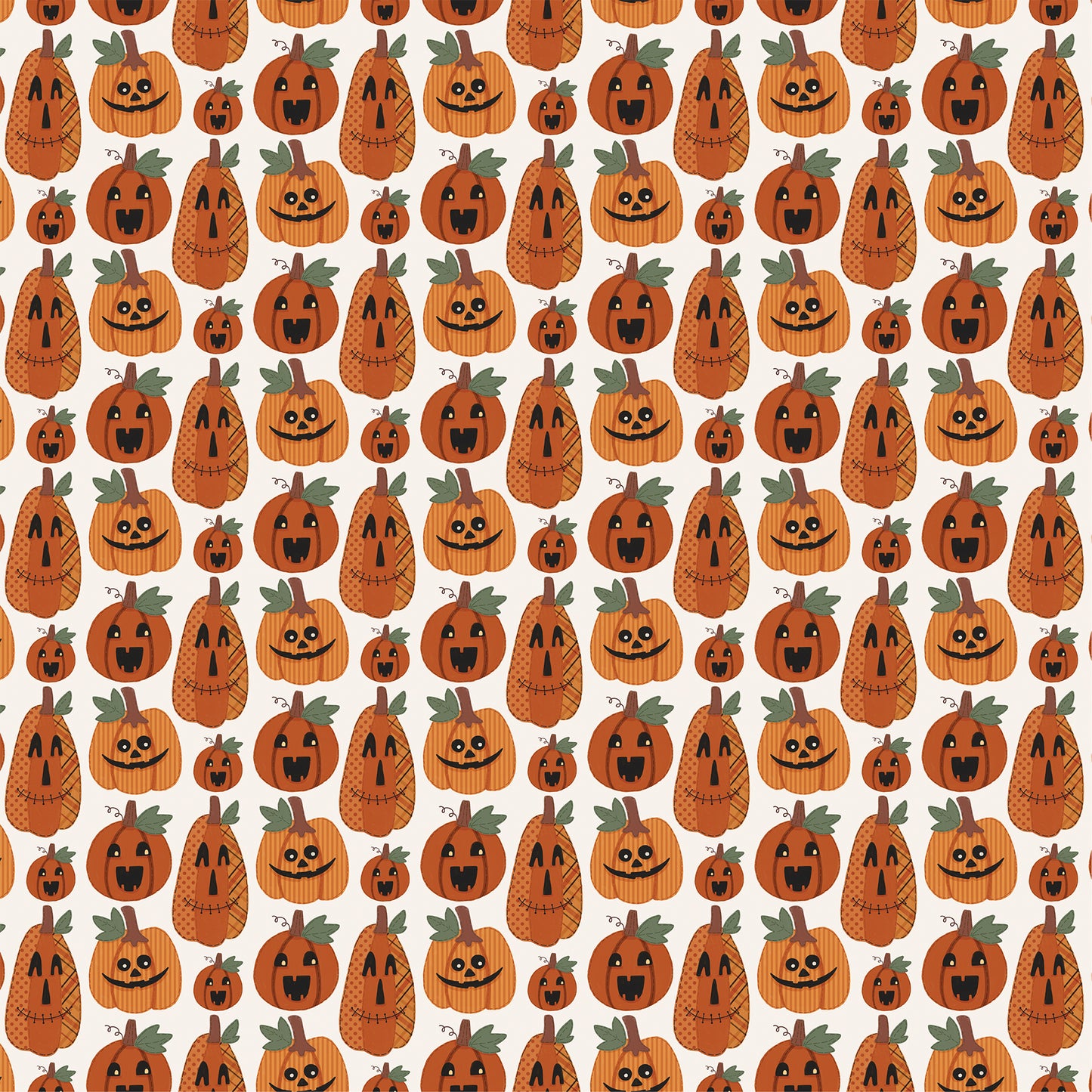 Carta Bella Paper - Handmade Halloween Collection - 12 x 12 Double Sided Paper -October Pumpkins