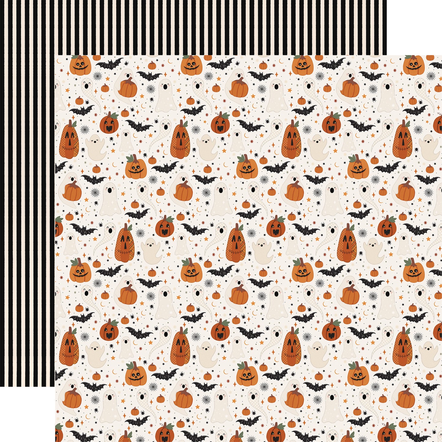 Carta Bella Paper - Handmade Halloween Collection - 12 x 12 Double Sided Paper - Spooky Wishes