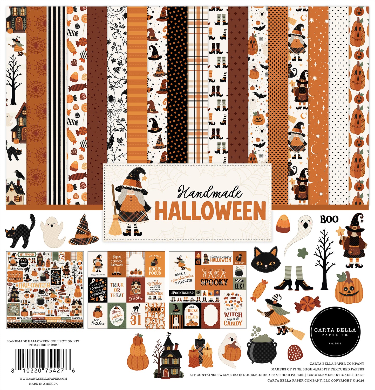 Carta Bella Paper - Handmade Halloween Collection - 12 x 12 Collection Kit
