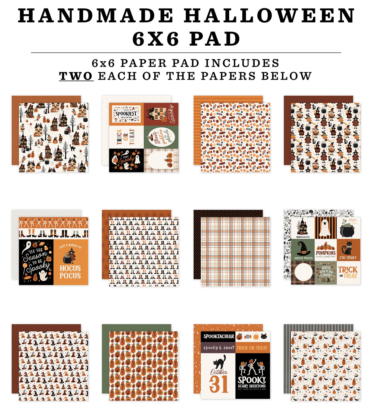 Carta Bella Paper - Handmade Halloween Collection - 6x6 Paper Pad