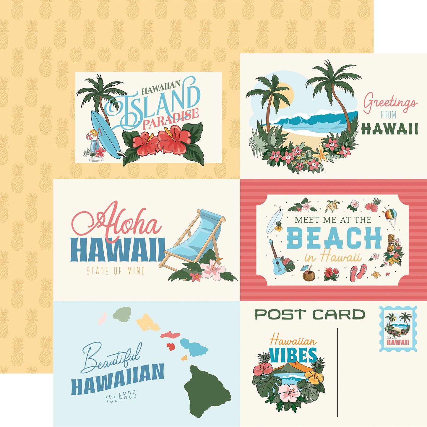 Carta Bella Paper - Hawaii Collection - 12 x 12 Collection Kit