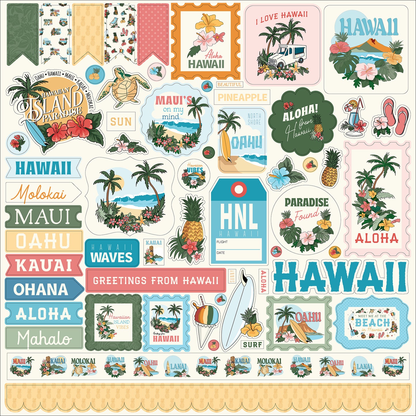Carta Bella Paper - Hawaii Collection - 12 x 12 Collection Kit