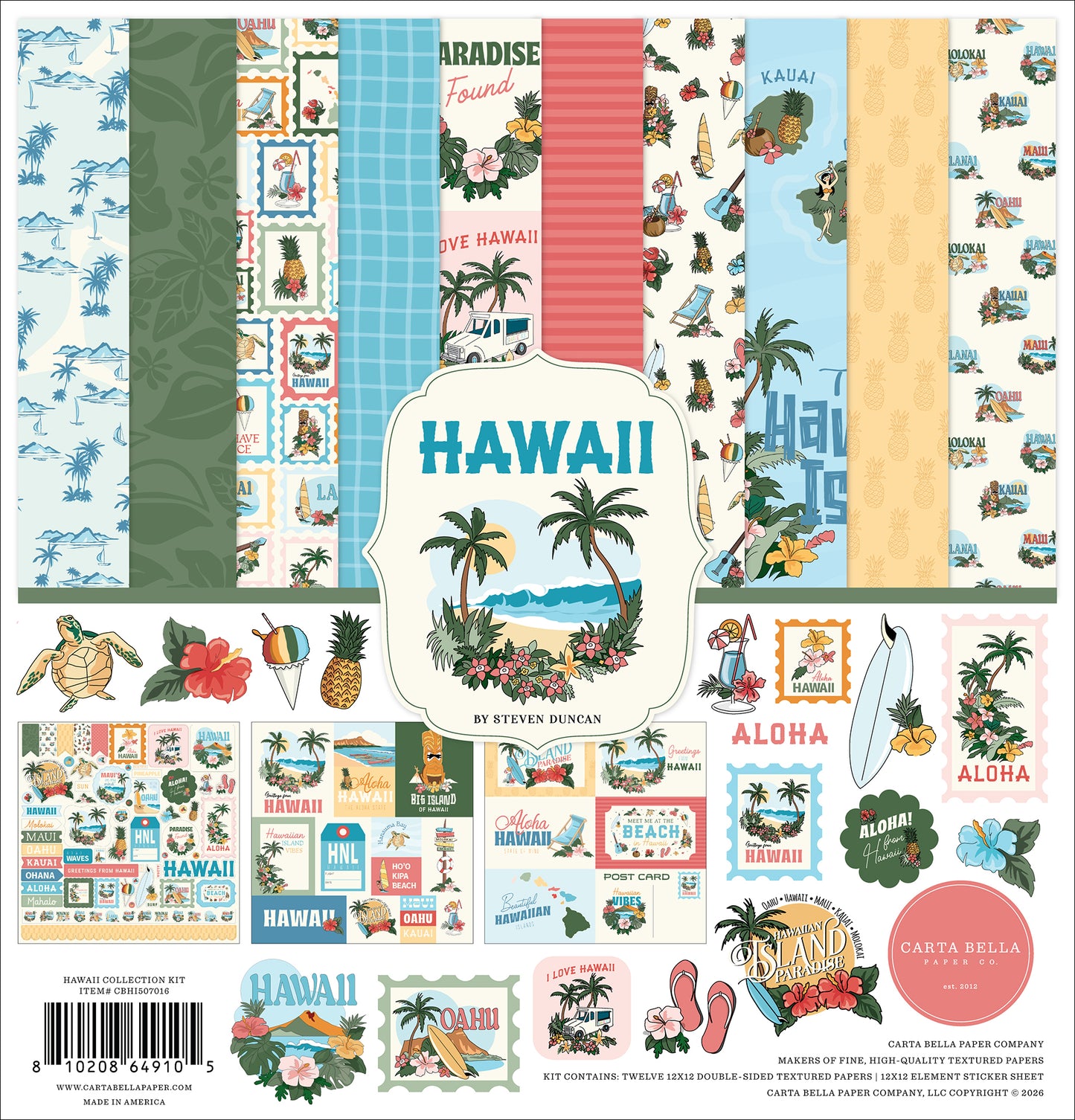 Carta Bella Paper - Hawaii Collection - 12 x 12 Collection Kit