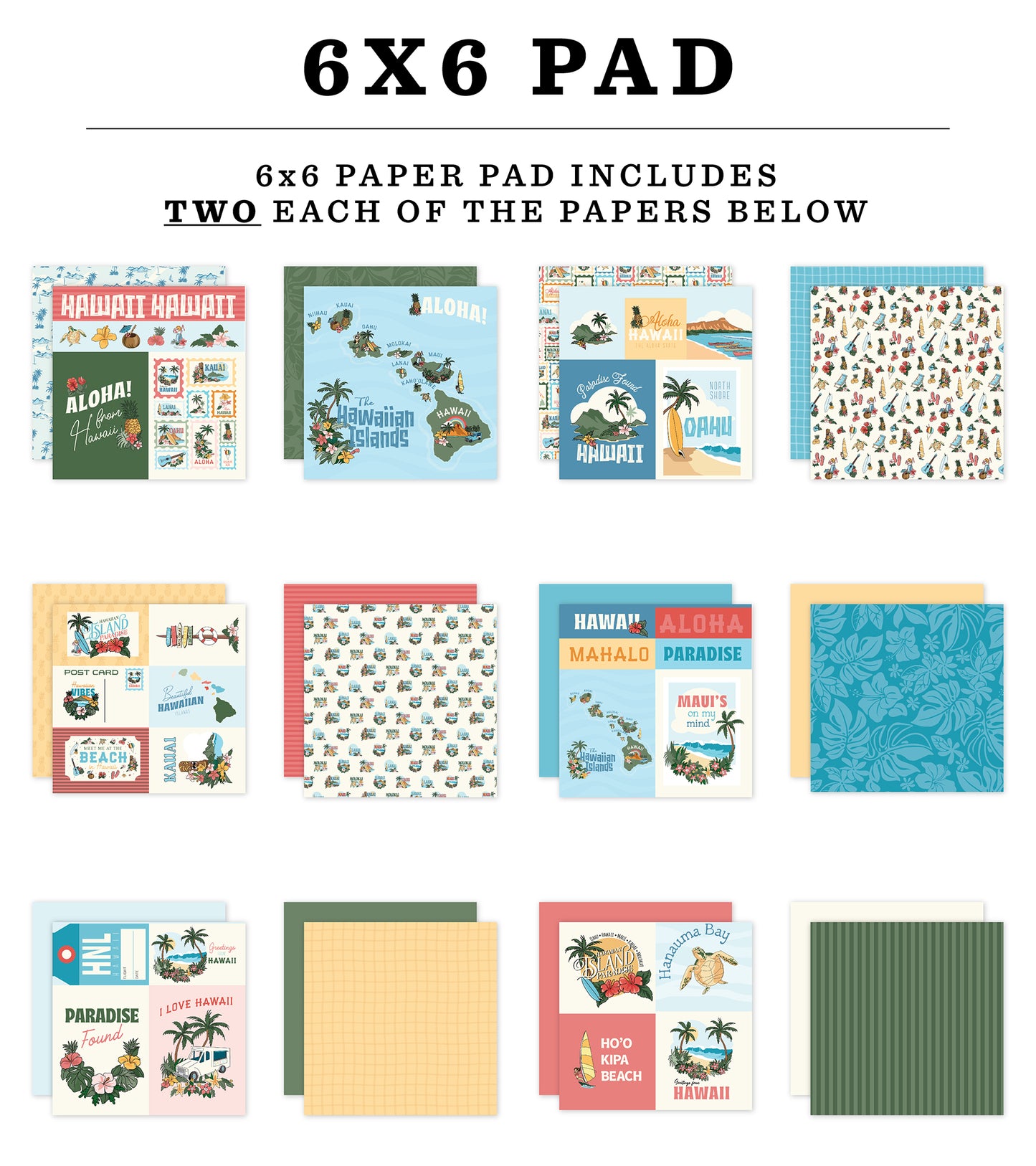Carta Bella Paper - Hawaii Collection - 6 x 6 Paper Pad