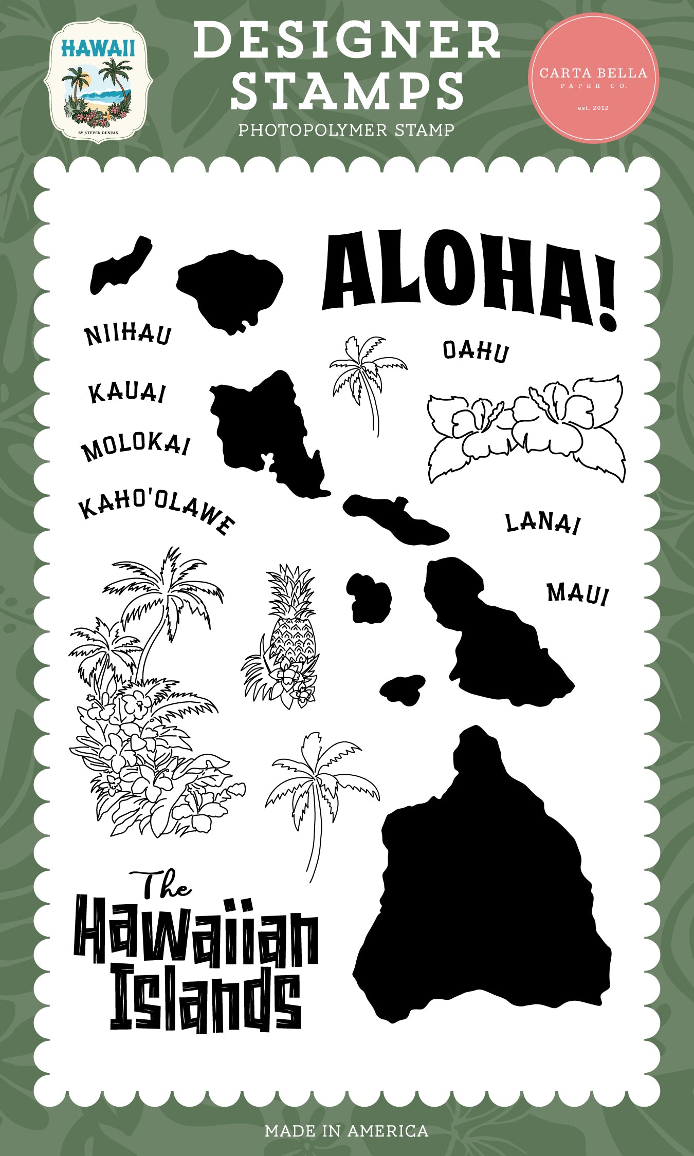 Carta Bella Paper - Hawaii Collection - Clear Photopolymer Stamps - Hawaii